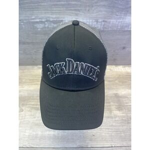 Jack Daniels Old No 7 Brand Black Gray ADJUSTABLE Cap Hat Mesh WHISKEY Trucker